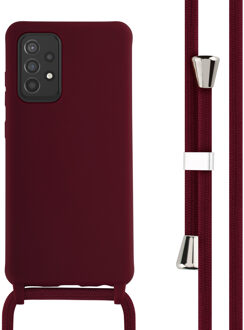 Imoshion Siliconen hoesje met koord voor de Samsung Galaxy A52(s) (5G/4G) - Donkerrood