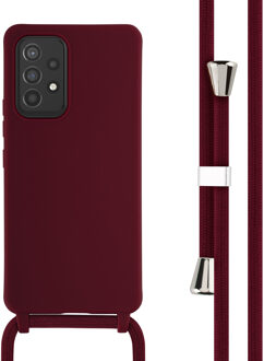 Imoshion Siliconen hoesje met koord voor de Samsung Galaxy A53 - Donkerrood