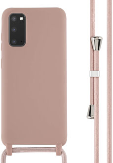 Imoshion Siliconen hoesje met koord voor de Samsung Galaxy S20 - Sand Pink Roze