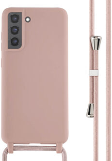 Imoshion Siliconen hoesje met koord voor de Samsung Galaxy S21 FE - Sand Pink Roze