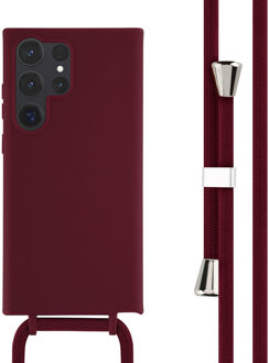 Imoshion Siliconen hoesje met koord voor de Samsung Galaxy S23 Ultra - Donkerrood