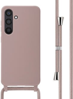 Imoshion Siliconen hoesje met koord voor de Samsung Galaxy S24 - Sand Pink Roze