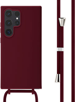 Imoshion Siliconen hoesje met koord voor de Samsung Galaxy S24 Ultra - Donkerrood