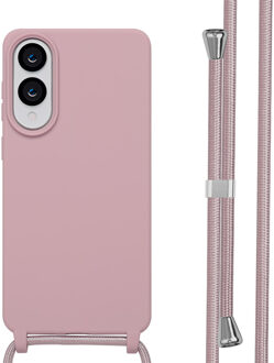 Imoshion Siliconen hoesje met koord voor de Samsung Galaxy S25 Edge - Sand Pink Roze