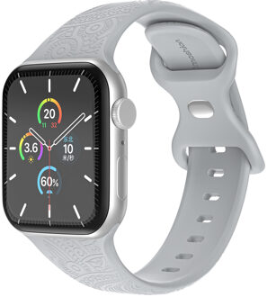 Imoshion Siliconen Mandala bandje voor de Apple Watch Series 1 t/m 11 / SE / Ultra (44/45/46/49 mm) - Grijs - 49 mm