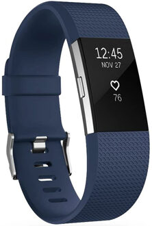 Imoshion Siliconen Smartwatch Bandje Voor De Fitbit Charge 2 - Donkerblauw