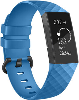 Imoshion Siliconen Smartwatch Bandje Voor De Fitbit Charge 2,fitbit Charge 3,fitbit Charge 4 - Blauw