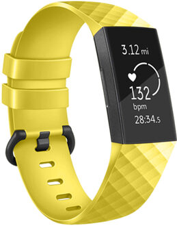 Imoshion Siliconen Smartwatch Bandje Voor De Fitbit Charge 2,fitbit Charge 3,fitbit Charge 4 - Geel