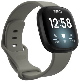 Imoshion Siliconen Smartwatch Bandje voor de Fitbit Versa 3 - Donkergrijs