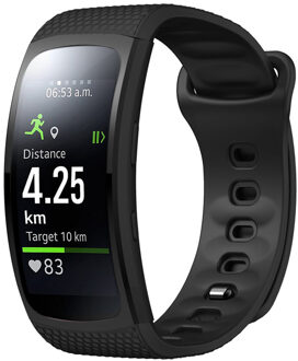 Imoshion Siliconen Smartwatch Bandje Voor De Samsung Gear Fit 2,samsung Gear Fit 2 Pro - Zwart