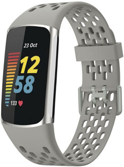 Imoshion Siliconen sport bandje met gesp voor de Fitbit Charge 5 / 6 - Grijs - One size