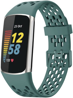 Imoshion Siliconen sport bandje met gesp voor de Fitbit Charge 5 / 6 - Groen - One size