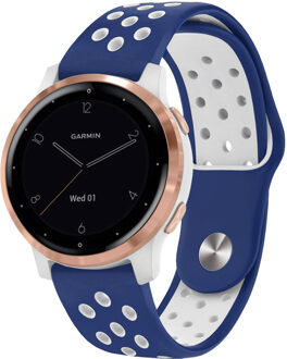 Imoshion Siliconen sport bandje - Universeel 18 mm aansluiting - Blauw / Wit - One size