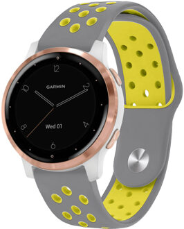 Imoshion Siliconen sport bandje - Universeel 18 mm aansluiting - Grijs / Geel - One size