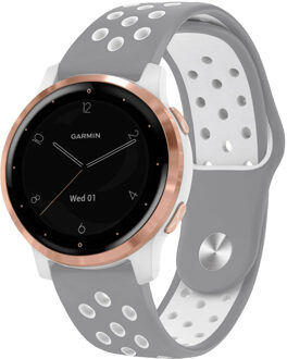 Imoshion Siliconen sport bandje - Universeel 18 mm aansluiting - Grijs / Wit - One size