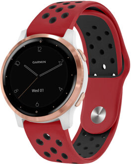 Imoshion Siliconen sport bandje - Universeel 18 mm aansluiting - Rood / Zwart - One size