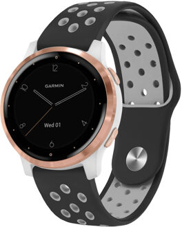 Imoshion Siliconen sport bandje - Universeel 18 mm aansluiting - Zwart / Grijs - One size