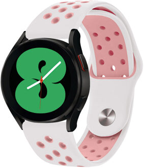 Imoshion Siliconen sport bandje - Universeel 20 mm aansluiting - Wit / Roze - One size