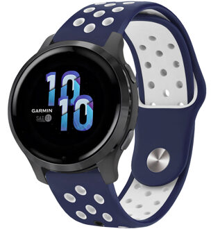 Imoshion Siliconen sport bandje - Universeel 22 mm aansluiting - Blauw / Wit - One size