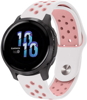 Imoshion Siliconen sport bandje - Universeel 22 mm aansluiting - Wit / Roze - One size