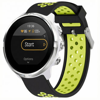 Imoshion Siliconen sport bandje - Universeel 24 mm aansluiting - Black & Green Zwart - One size