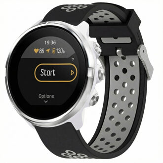 Imoshion Siliconen sport bandje - Universeel 24 mm aansluiting - Black / Grey Zwart - One size