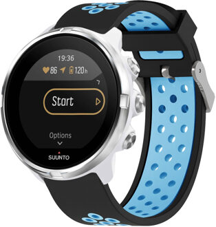 Imoshion Siliconen sport bandje - Universeel 24 mm aansluiting - Zwart/Blauw - One size