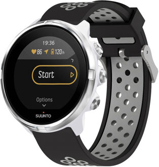 Imoshion Siliconen sport bandje - Universeel 24 mm aansluiting - Zwart/Grijs - One size