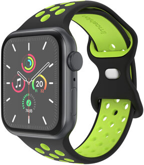 Imoshion Siliconen Sport⁺ bandje voor de Apple Watch | 44/45/46/49 mm - Maat S/M - Black & Yellow Meerkleurig - 49 mm