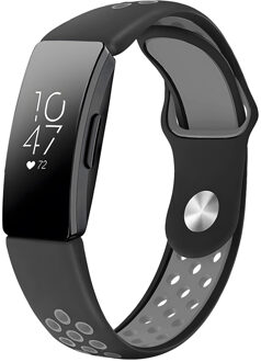 Imoshion Siliconen sport bandje voor de Fitbit Inspire - Zwart / Grijs - One size