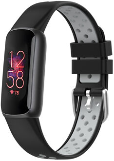 Imoshion Siliconen sport bandje voor de Fitbit Luxe - Black / Grey Zwart - One size