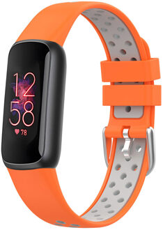 Imoshion Siliconen sport bandje voor de Fitbit Luxe - Orange & Grey Oranje - One size