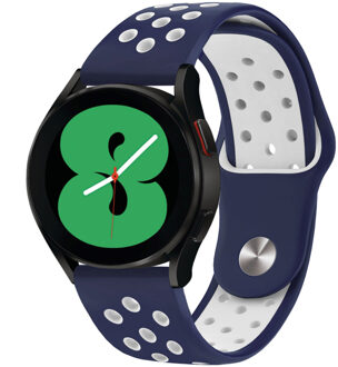 Imoshion Siliconen sport bandje voor de Samsung Galaxy Watch 7 40/44 mm - Blauw / Wit - 44 mm