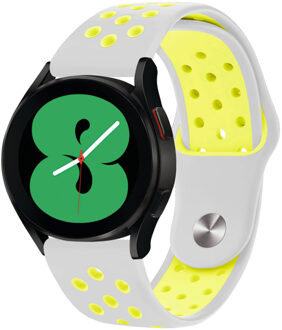 Imoshion Siliconen sport bandje voor de Samsung Galaxy Watch 7 40/44 mm - Lichtgrijs / Neon Geel - 44 mm