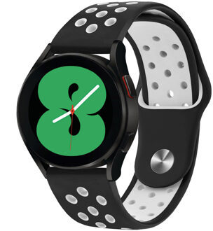Imoshion Siliconen sport bandje voor de Samsung Galaxy Watch 7 40/44 mm - Zwart / Wit - 44 mm