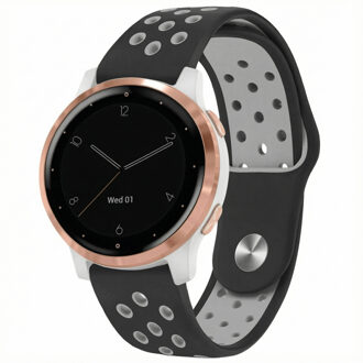 Imoshion Siliconen sportbandje - Universeel 18 mm aansluiting - Black / Grey Zwart - One size