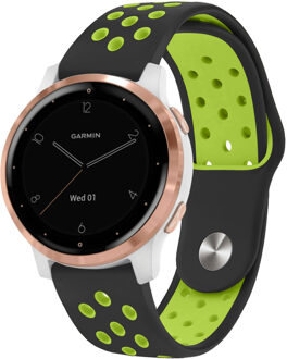 Imoshion Siliconen sportbandje - Universeel 18 mm aansluiting - Black & Lime Zwart - One size