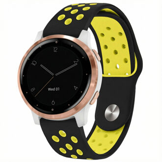Imoshion Siliconen sportbandje - Universeel 18 mm aansluiting - Black & Yellow Zwart - One size