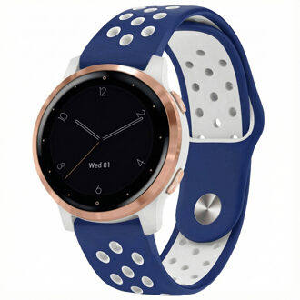 Imoshion Siliconen sportbandje - Universeel 18 mm aansluiting - Blue & White Blauw - One size