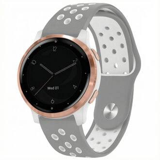 Imoshion Siliconen sportbandje - Universeel 18 mm aansluiting - Grey & White Grijs - One size