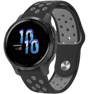 Imoshion Siliconen sportbandje - Universeel 22 mm aansluiting - Black / Grey Zwart - One size