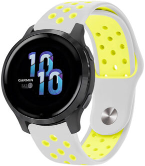 Imoshion Siliconen sportbandje - Universeel 22 mm aansluiting - Light Grey & Neon Yellow Lichtgrijs - One size
