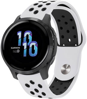 Imoshion Siliconen sportbandje - Universeel 22 mm aansluiting - White / Black Wit - One size