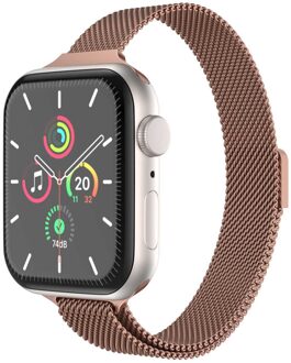 Imoshion Slim Milanees bandje voor de Apple Watch | 38/40/41/42 mm - Vintage Gold Bruin - 42 mm