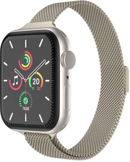 Imoshion Slim Milanees bandje voor de Apple Watch Series 1 t/m 9 / SE (38/40/41 mm) | Series 10 / 11 (42 mm) - Champagne Sterrenlicht - 41 mm