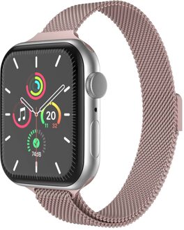 Imoshion Slim Milanees bandje voor de Apple Watch Series 1 t/m 9 / SE (38/40/41 mm) | Series 10 / 11 (42 mm) - Roze - 41 mm