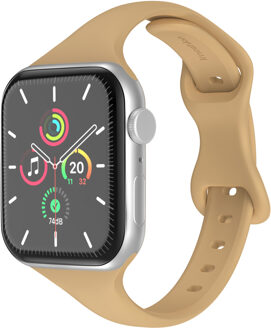 Imoshion Slim siliconen bandje voor de Apple Watch Series 1 t/m 9 / SE (38/40/41 mm) | Series 10 / 11 (42 mm) - Walnut Beige - 41 mm