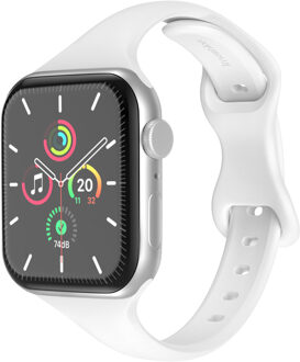 Imoshion Slim siliconen bandje voor de Apple Watch Series 1 t/m 9 / SE (38/40/41 mm) | Series 10 / 11 (42 mm) - Wit - 41 mm