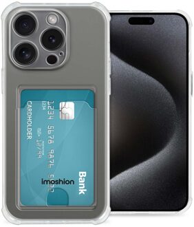 Imoshion Softcase Backcover met pashouder voor de Apple iPhone 15 Pro Max - Transparant