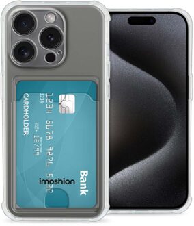 Imoshion Softcase Backcover met pashouder voor de Apple iPhone 15 Pro - Transparant